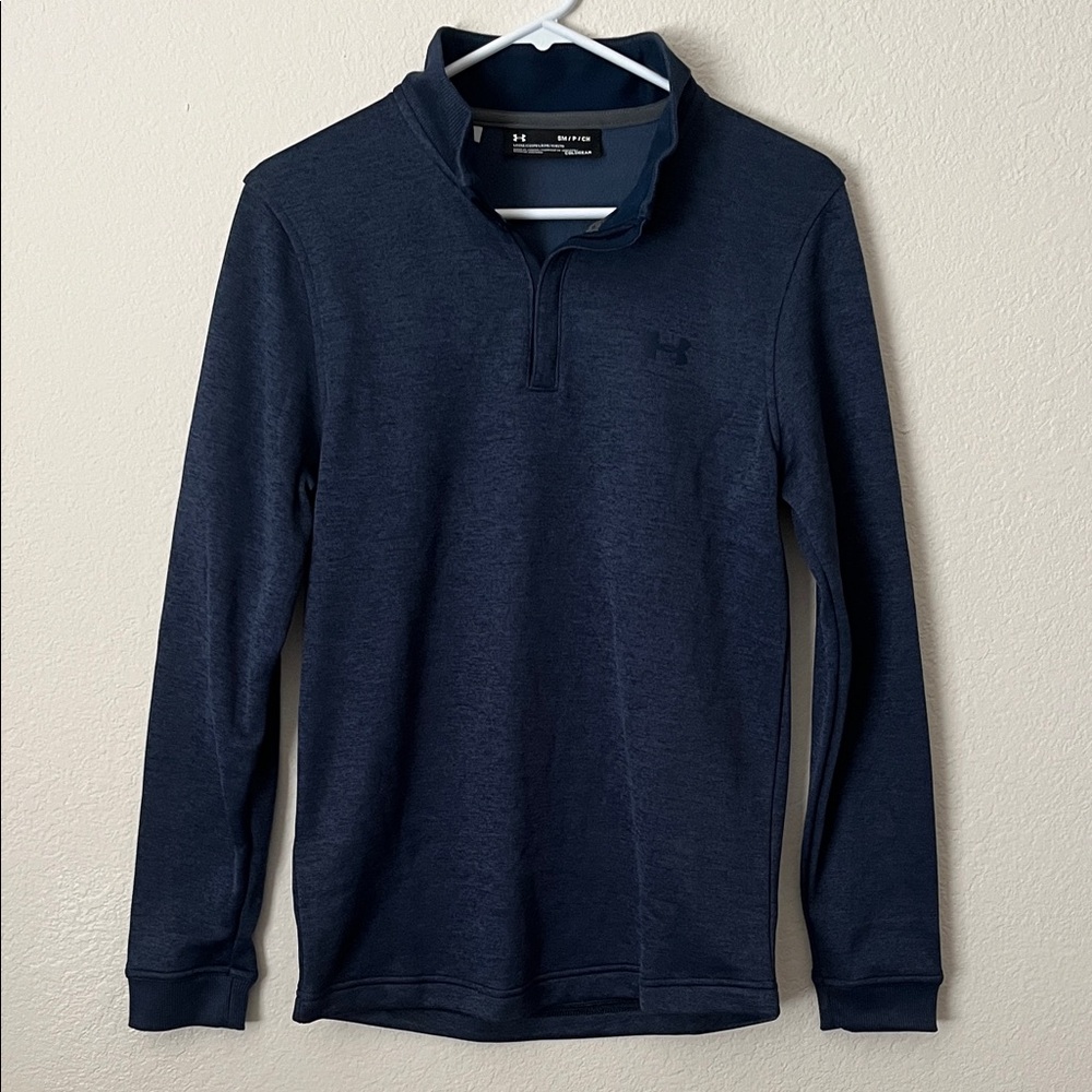 Under Armour Men's Coldgear Sweater Fleece 1/4 Zip - Dark Blue - Size Small